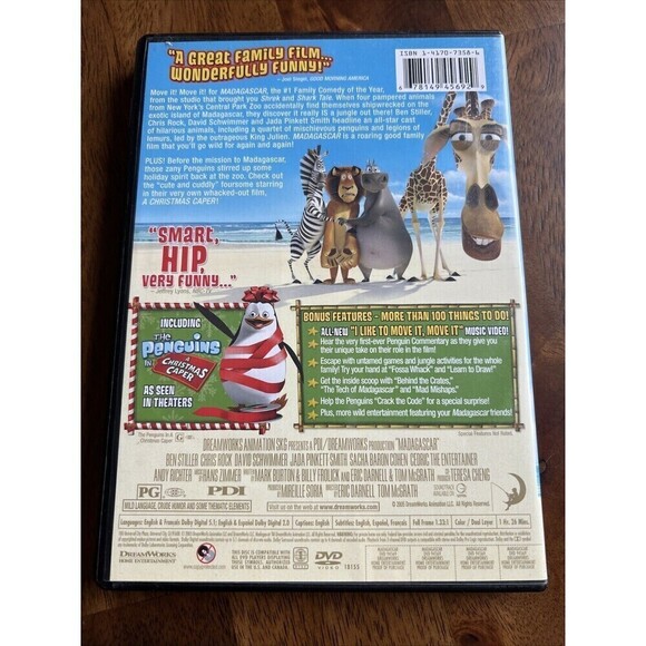 Madagascar (DVD, 2005) Dreamworks Full Screen - Picture 2 of 3